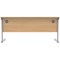 Astin 1600mm Slim Rectangular Desk, Silver Cantilever Legs, Beech