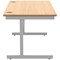 Astin 1200mm Rectangular Desk, Silver Cantilever Legs, Beech
