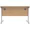 Astin 1200mm Rectangular Desk, Silver Cantilever Legs, Beech