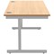 Astin 1400mm Rectangular Desk, Silver Cantilever Legs, Beech