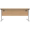 Astin 1600mm Rectangular Desk, Silver Cantilever Legs, Beech