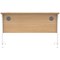 Astin 1200mm Slim Rectangular Desk, White Cantilever Legs, Beech