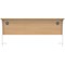 Astin 1600mm Slim Rectangular Desk, White Cantilever Legs, Beech