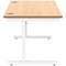 Astin 1200mm Rectangular Desk, White Cantilever Legs, Beech