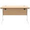 Astin 1200mm Rectangular Desk, White Cantilever Legs, Beech