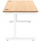Astin 1400mm Rectangular Desk, White Cantilever Legs, Beech
