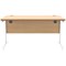 Astin 1400mm Rectangular Desk, White Cantilever Legs, Beech