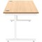 Astin 1600mm Rectangular Desk, White Cantilever Legs, Beech