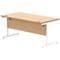 Astin 1600mm Rectangular Desk, White Cantilever Legs, Beech