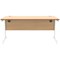 Astin 1600mm Rectangular Desk, White Cantilever Legs, Beech