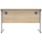 Astin 1200mm Slim Rectangular Desk, Silver Cantilever Legs, Oak