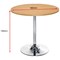 Jemini Round Bistro Trumpet Base Table, 800mm Diameter, 740mm High, Beech