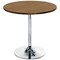 Jemini Round Bistro Trumpet Base Table, 800mm Diameter, 740mm High, Walnut