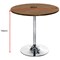 Jemini Round Bistro Trumpet Base Table, 800mm Diameter, 740mm High, Walnut
