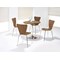 Jemini Round Bistro Trumpet Base Table, 800mm Diameter, 740mm High, Walnut