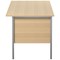Jemini Intro 1200mm Rectangular Desk, Silver Straight Legs, Oak