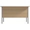 Jemini Intro 1200mm Rectangular Desk, Silver Straight Legs, Oak