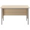 Jemini Intro 1200mm Rectangular Desk, Silver Straight Legs, Oak
