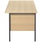 Jemini Intro 1500mm Rectangular Desk, Silver Straight Legs, Oak