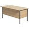 Jemini Intro 1500mm Rectangular Desk, Silver Straight Legs, Oak