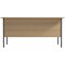 Jemini Intro 1500mm Rectangular Desk, Silver Straight Legs, Oak