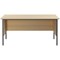 Jemini Intro 1500mm Rectangular Desk, Silver Straight Legs, Oak