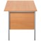 5 Star 1200mm Rectangular Desk with attached 2-Drawer Pedestals, Black Straight Legs, Beech