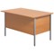 5 Star 1200mm Rectangular Desk with attached 2-Drawer Pedestals, Black Straight Legs, Beech
