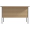 Jemini Intro 1200mm Rectangular Desk with attached 2-Drawer Pedestals, Black Straight Legs, Oak
