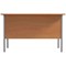 5 Star 1200mm Rectangular Desk with attached 3-Drawer Pedestals, Black Straight Legs, Beech