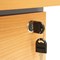 5 Star 1200mm Rectangular Desk with attached 3-Drawer Pedestals, Black Straight Legs, Beech