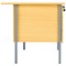 Jemini Intro 1200mm Rectangular Desk with attached 3-Drawer Pedestals, Black Straight Legs, Oak