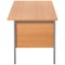 5 Star 1500mm Rectangular Desk with attached 2-Drawer Pedestals, Black Straight Legs, Beech