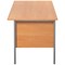 5 Star 1500mm Rectangular Desk with 2 attached Pedestals, Black Straight Legs, Beech