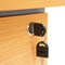 5 Star 1500mm Rectangular Desk with 2 attached Pedestals, Black Straight Legs, Beech