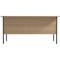 5 Star 1500mm Rectangular Desk with 2 attached Pedestals, Black Straight Legs, Oak