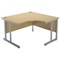 Jemini Intro Cantilever Corner Desk, Right Hand, 1200mm Wide, Oak