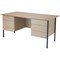 Jemini Intro Traditional Desk with 2 Pedestals, 1500mm Wide, Maple