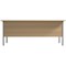 Serrion 1800mm Rectangular Desk with 2 attached Pedestals, Silver Straight Legs, Oak