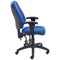 First High Back Operators Chair with Adjustable Arms, Blue