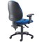 First High Back Posture Chair with Adjustable Arms, Blue
