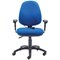 First High Back Posture Chair with Adjustable Arms, Blue