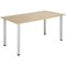 Jemini Rectangular Meeting Table, 1200x800mm, Maple