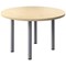 Jemini Circular Meeting Table, 1200x1200mm, Maple