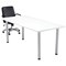 Jemini Rectangular Meeting Table, 1800x800mm, White