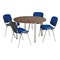 Jemini Circular Meeting Table, 1200x1200mm, Walnut