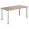 Jemini Rectangular Meeting Table, 1200x800mm, Grey Oak