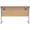 Polaris 1200mm Slim Rectangular Desk, Silver Cantilever Leg, Beech