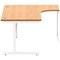 Polaris 1600mm Corner Desk, Right Hand, White Cantilever Legs, Beech