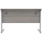 Polaris 1400mm Rectangular Desk, Silver Cantilever Leg, White